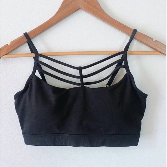 Betsey Johnson Other - Betsey Johnson Triple Strap Sports Bra Black XS NWOT